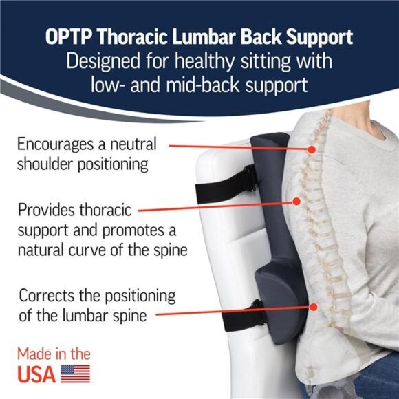 OPTP Thoracic Lumbar Back Support - Full Back and Lumbar Support for Improved - Picture 3 of 7